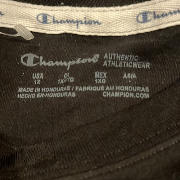 Oversized Champion Black Logo Crop Top, NWOT - Picture 3 of 3